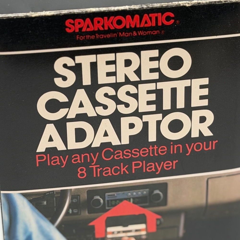 Sparkomatic SCA-10 Stereo Cassette Adaptor for 8 Track Player Vintage Japan